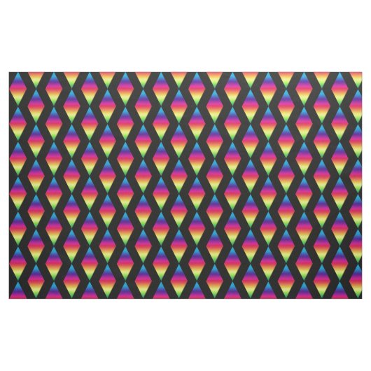 Stof - Rainbow Diamonds off-set (Fat Quarter)