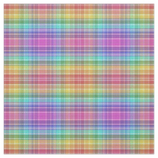 Stof - RegenboogMadras (Swatch)