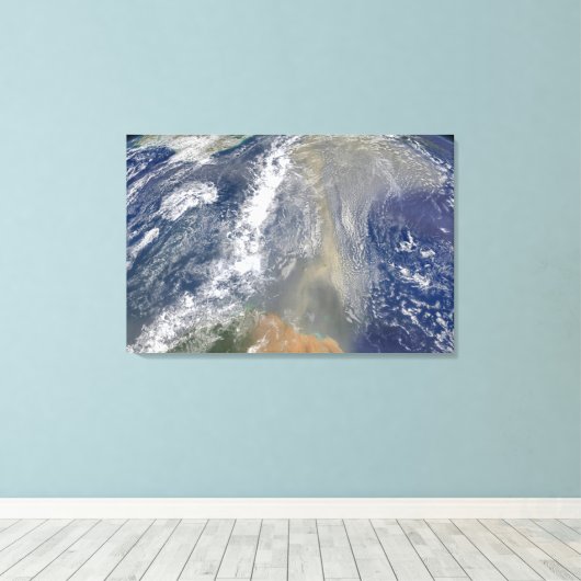 Stof richting Zuid-Amerika Canvas Afdruk (Insitu (Houten vloer))