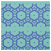 Stof - Rijen van zeshoeken in blauw (Swatch)