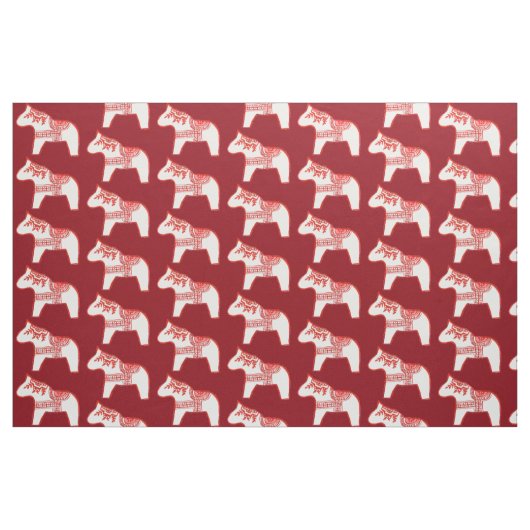 Stof rode en witte dala (Fat Quarter)