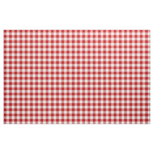 Stof rode en witte gingham (Yard (91,4 cm))