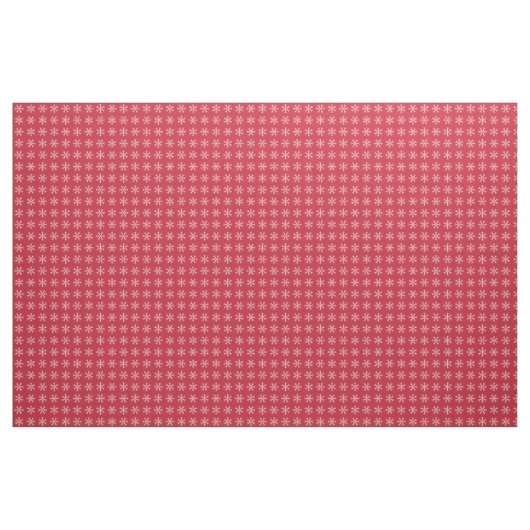 Stof rood en wit Snowflake (Yard (91,4 cm))