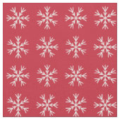 Stof rood en wit Snowflake (Close Up)