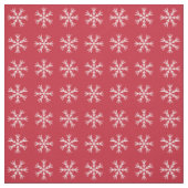 Stof rood en wit Snowflake (Swatch)