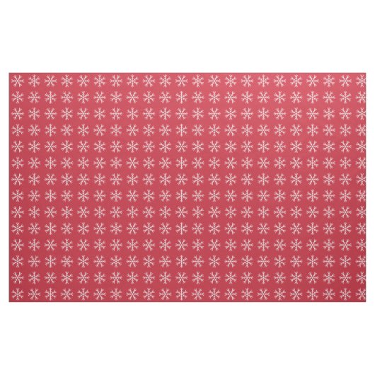 Stof rood en wit Snowflake (Fat Quarter)