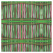 Stof - Rood/Groen/Zwart/Wit Weave (Close Up)