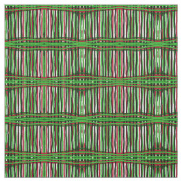 Stof - Rood/Groen/Zwart/Wit Weave