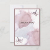 Stof rood waterverf bedankkaart (Voorkant)