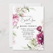 Stof Roos en Blush Pink Paint Vrijgezellenfeest Kaart (Voorkant)