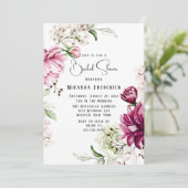 Stof Roos en Blush Pink Paint Vrijgezellenfeest Kaart (Staand voorkant)