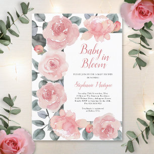 Stof Roos Eucalyptus Baby Bloom Baby shower Kaart