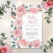 Stof Roos Eucalyptus Baby Bloom Baby shower Kaart