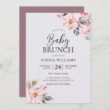 Stof Roos Floral Blush Pink Baby shower Brunch