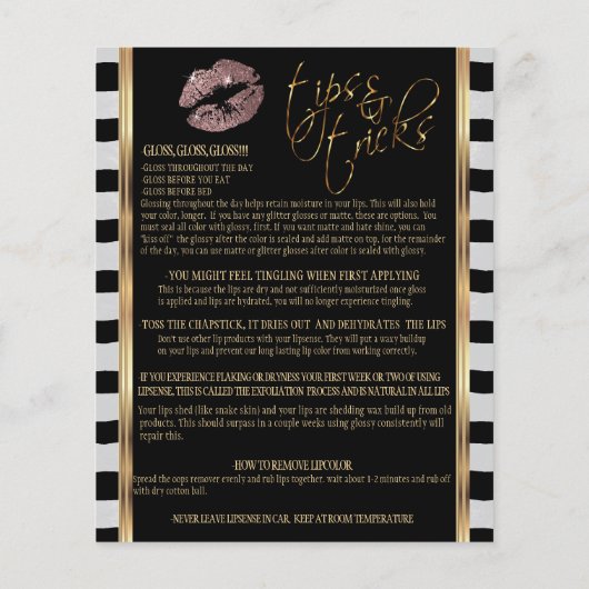 Stof Roos Glitter Lip met strips Flyer (Achterkant)