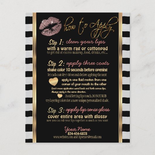 Stof Roos Glitter Lip met strips Flyer (Voorkant)