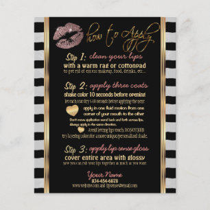 Stof Roos Glitter Lip met strips Flyer