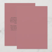 Stof Roze Achtergrond Sjabloon Trouwdag Kaart (Voorkant / Achterkant)