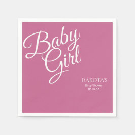 Stof Roze Baby Meisje Baby Shower Servet