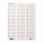Stof Roze Babyblokken Retouradres Label (Full Sheet)