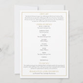 Stof Roze Bloemendienst Order Of Service Programma (Achterkant)