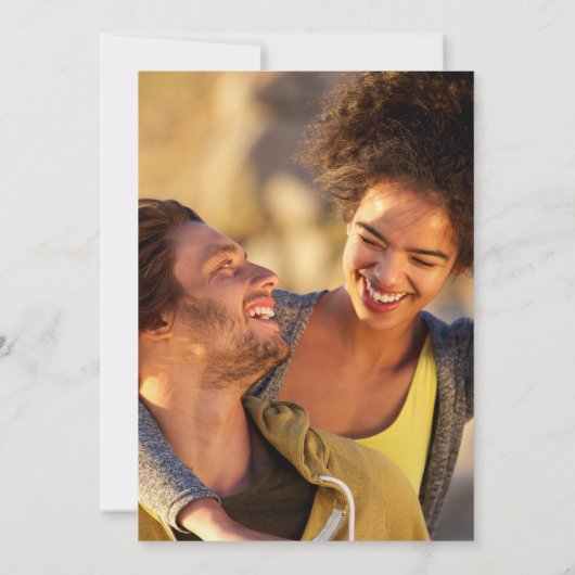 Stof Roze Bloemige Salie Groene Trouwfoto Kaart (Achterkant)