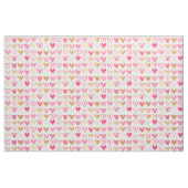 Stof - Roze en gouden liefdesharten (Fat Quarter)
