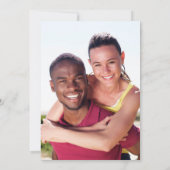 Stof Roze Eucalyptus Groene Foto Bruiloft Kaart (Achterkant)