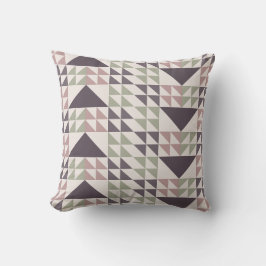 Stof Roze Geometrisch Quilt Patroon Worp Kussen