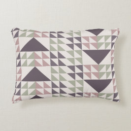 Stof Roze Geometrisch Quiltpatroon Worp Kussen