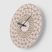 Stof Roze Goud Metallic Cirkel Ontwerp Grote Klok (Hoek)