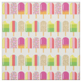 Stof - Roze, groene en gele ijskollies (Swatch)
