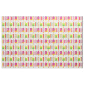 Stof - Roze, groene en gele ijskollies (Fat Quarter)