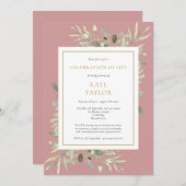 Stof Roze Groene Fourniture Herdenking van het Lev Kaart (Voorkant / Achterkant)