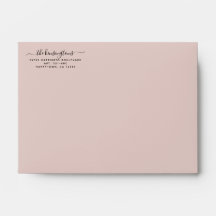 Stof roze handgeschreven script retouradres