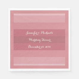 Stof Roze Huwelijksdouche, Jubileumfeest Papier Servet