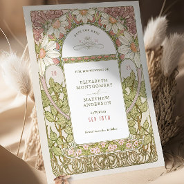 Stof Roze Madeliefjes Bewaar Datum Art Nouveau Muc Kaart