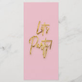 Stof Roze Menu - 3d Goud Tex Minimalistisch Ontwer (Achterkant)