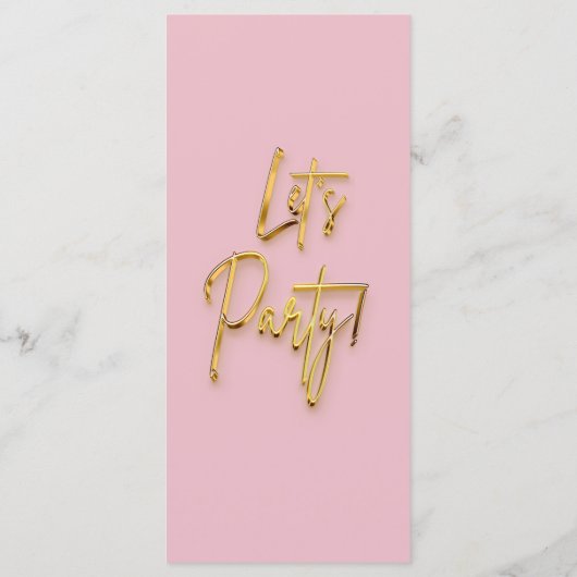 Stof Roze Menu - 3d Goud Tex Minimalistisch Ontwer (Achterkant)