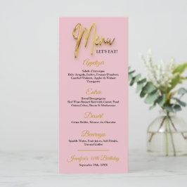 Stof Roze Menu - 3d Goud Tex Minimalistisch Ontwer