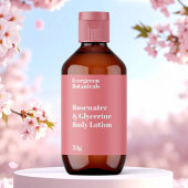 Stof Roze Modern Cosmetica Fles Etiket