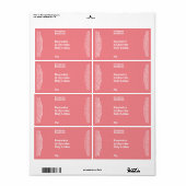Stof Roze Modern Cosmetica Fles Etiket (Full Sheet)