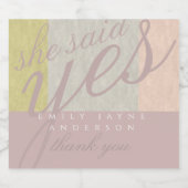 Stof Roze Moderne Bruidsmeisjes THANK YOU Klassiek Bier Etiket (Enkel label)