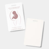 Stof Roze Moeder Baby Merkidentiteit Badge (Voor- en achterkant)