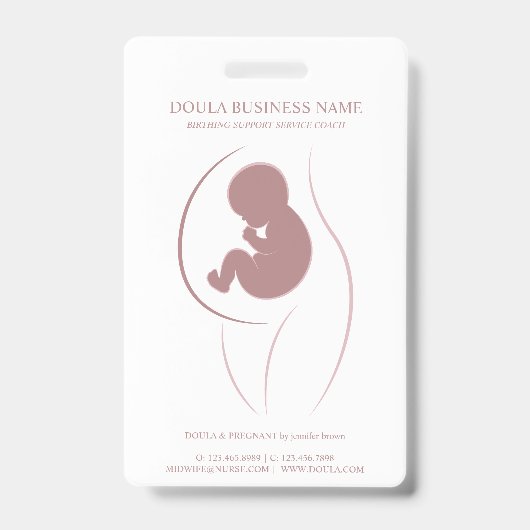 Stof Roze Moeder Baby Merkidentiteit Badge (Voorzijde)