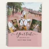 Stof Roze Roze Jonggehuwden Huwelijks FOTO Cadeau Planner (Voorkant)