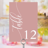 Stof Roze Roze Moderne Calligraphy Trouwfeest Kaart