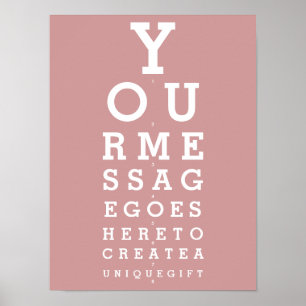 Stof Roze Roze Plezier Gezichtstest Aangepast Beri Poster