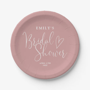 Stof Roze roze Script Kalligrafie Bruidsmeisjesfee Papieren Bordje