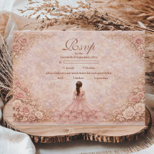 Stof Roze Rozen Tuin Quinceañera
